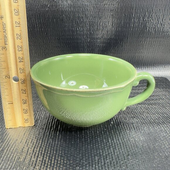 Pierre Deux Green Teacup Cup Mug Stoneware Ceramic Made In Portugal Vintage Cup - Picture 3 of 10